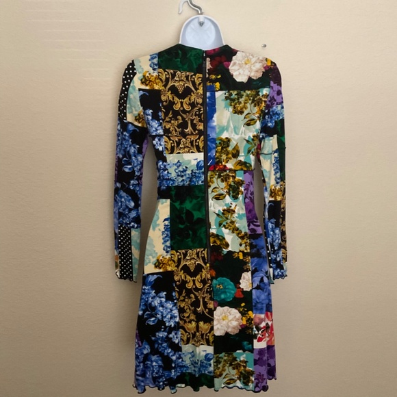 Alice + Olivia Delora Mixed Print Knit Dress - Size 4 - Picture 5 of 9